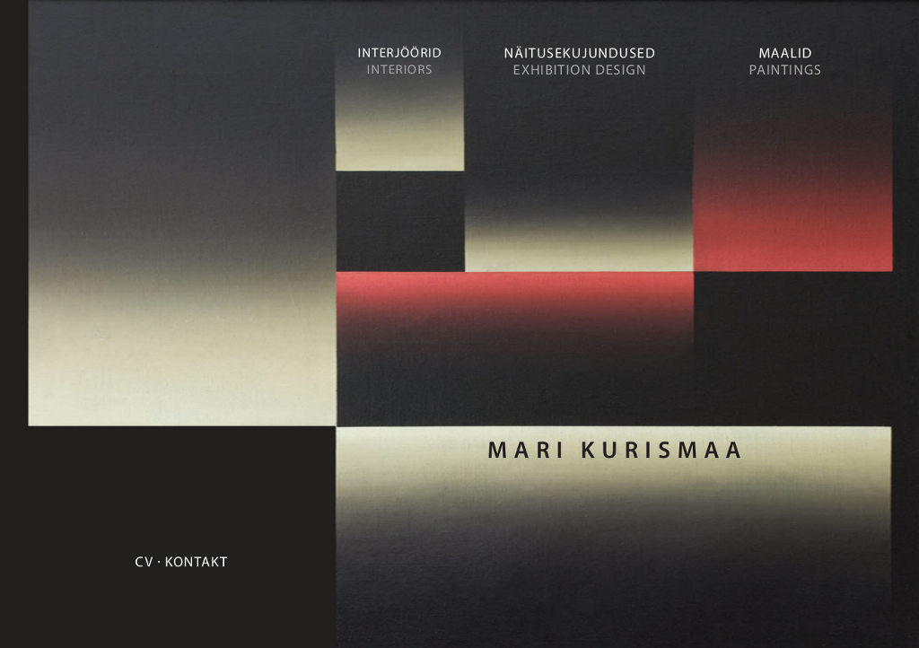Mari Kurismaa Sisearhitektuur Näitusekujundus Maalid CV Kontakt